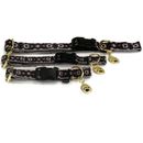 Premier Quick Snap Collars Silver & Black - Large