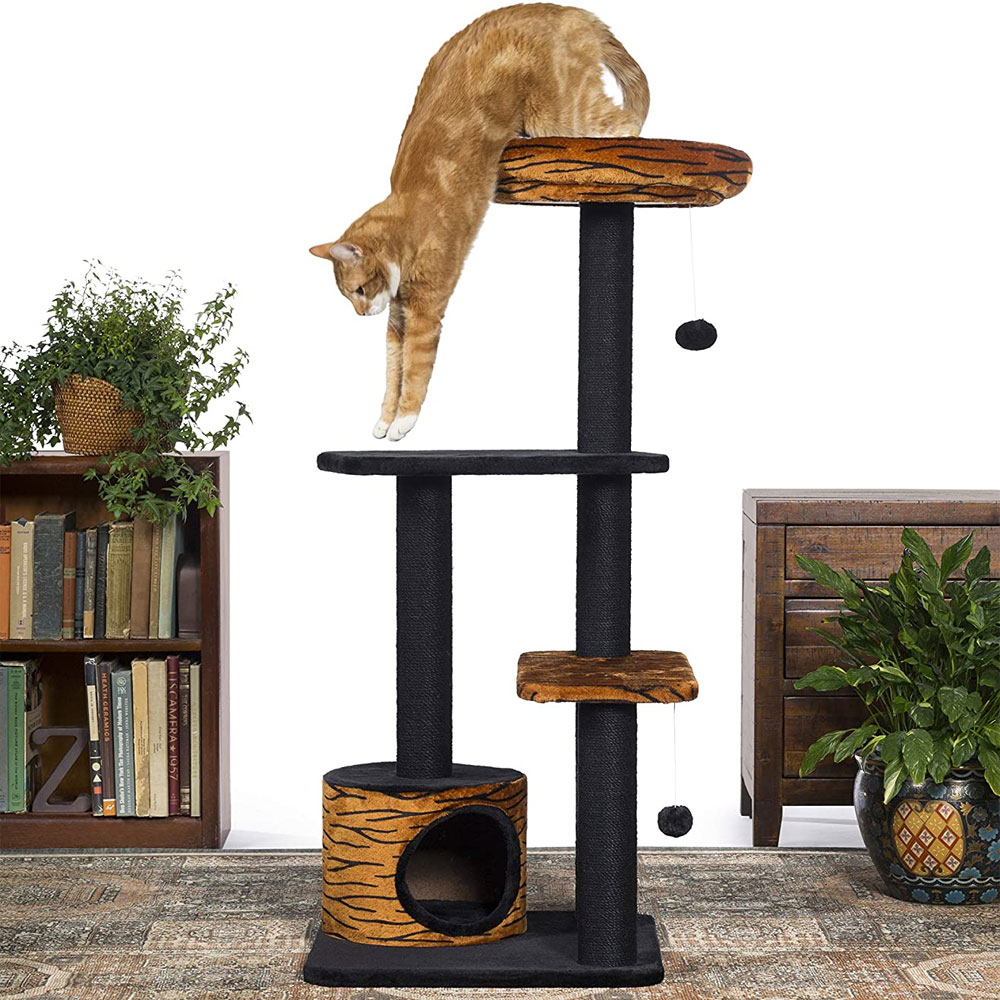 Prevue Tiger Tower Cat Tree On Sale EntirelyPets