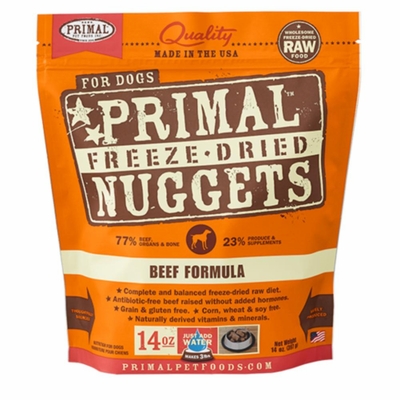 PRIMAL-DOG-NUGGETS-BEEF-FD-14OZ