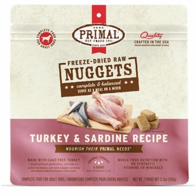 PRIMAL-DOG-NUGGETS-DUCK-TURKEY-FISH-FD-5-5OZ
