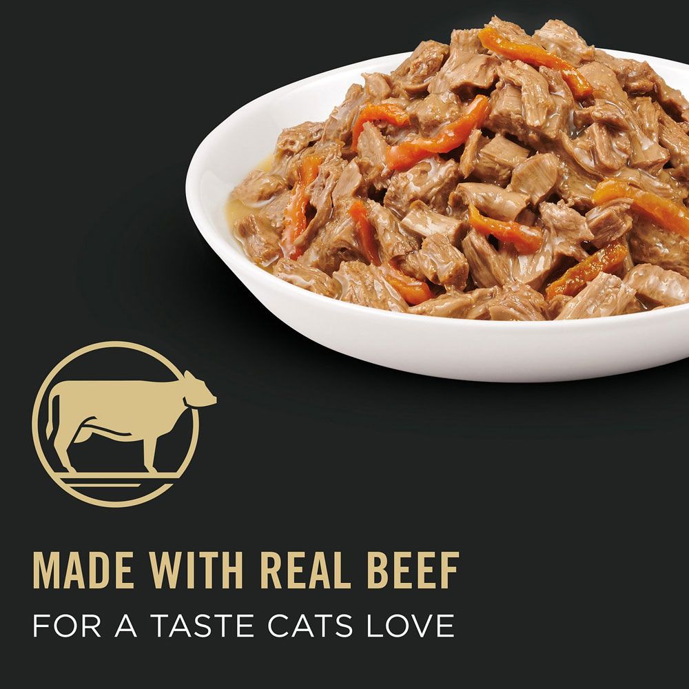 Purina Pro Plan Beef & Carrots Entree in Gravy Canned Cat Food, 3oz