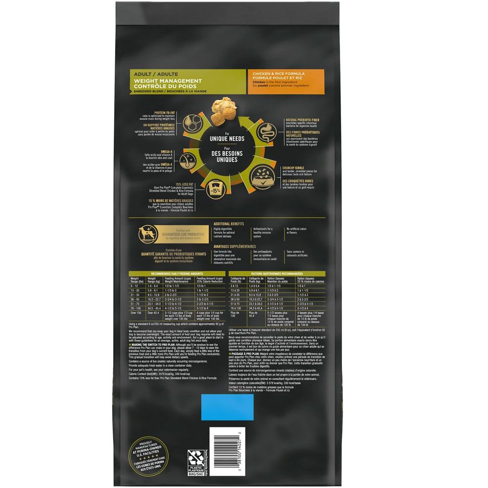 Purina Pro Plan Shredded Blend Chicken & Rice Formula With Probiotics