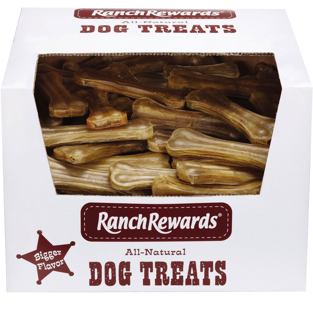 Ranch Rewards Premium Pressed Rawhide Bones Bulk 6In (90 pack) On