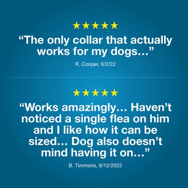 Quote reading Seresto kills and repels fleas and ticks