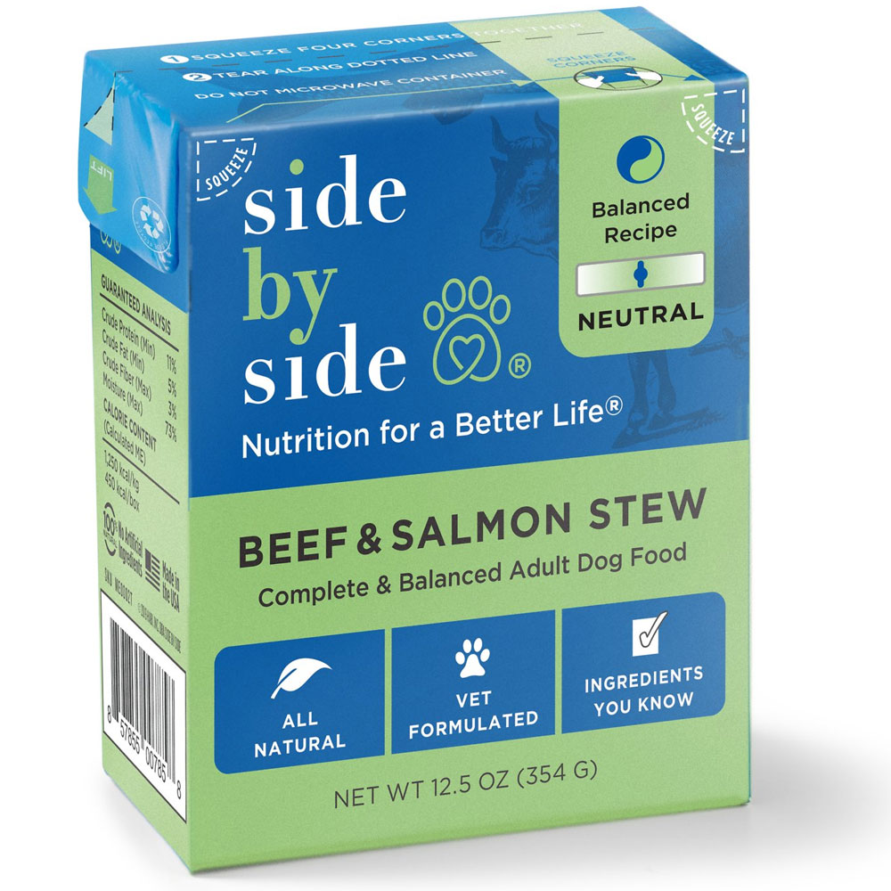 Side By Side Neutral Complete & Balanced Beef & Salmon Stew Wet Dog