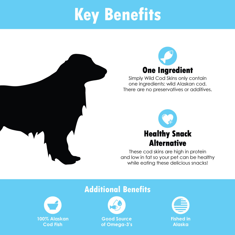 Simply Wild Cod Skins for Dogs (6.6 oz) On Sale EntirelyPets