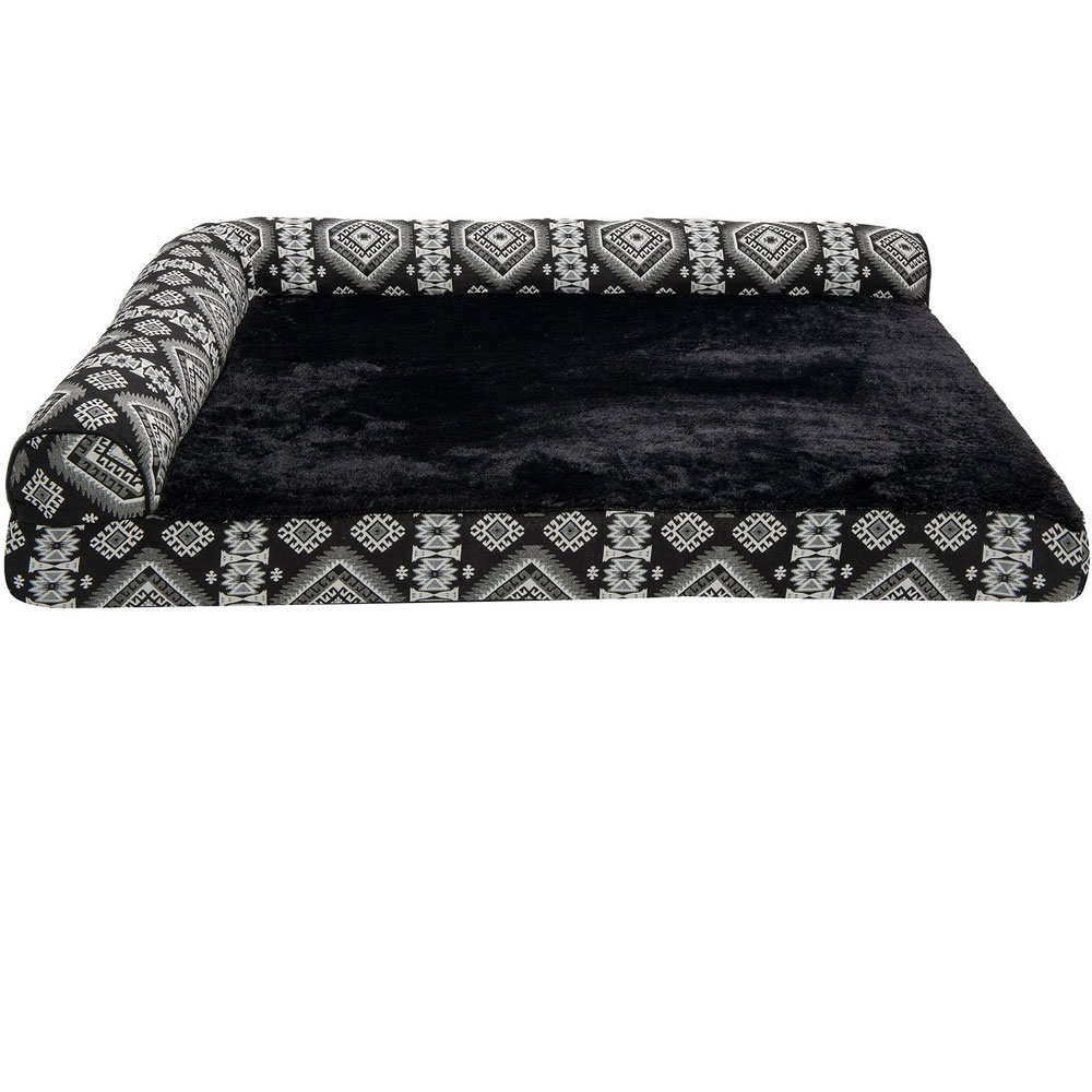 FurHaven Southwest Kilim Deluxe Chiase Lounge Orthopedic Sofa-Style Pet Bed