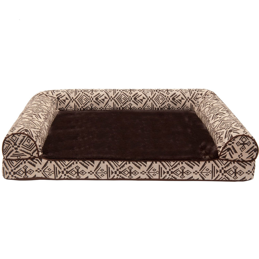 FurHaven Southwest Kilim Memory Top Sofa Pet Bed