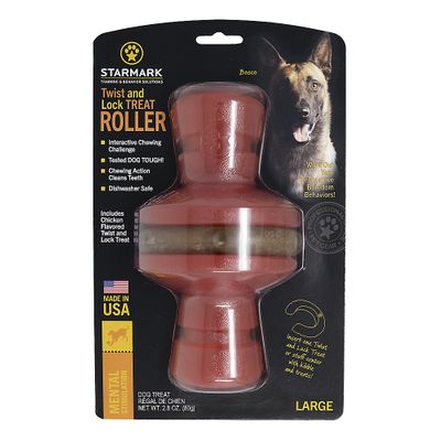 STARMARK-TWIST-LOCK-TREAT-ROLLER-DOG-TOY-LG