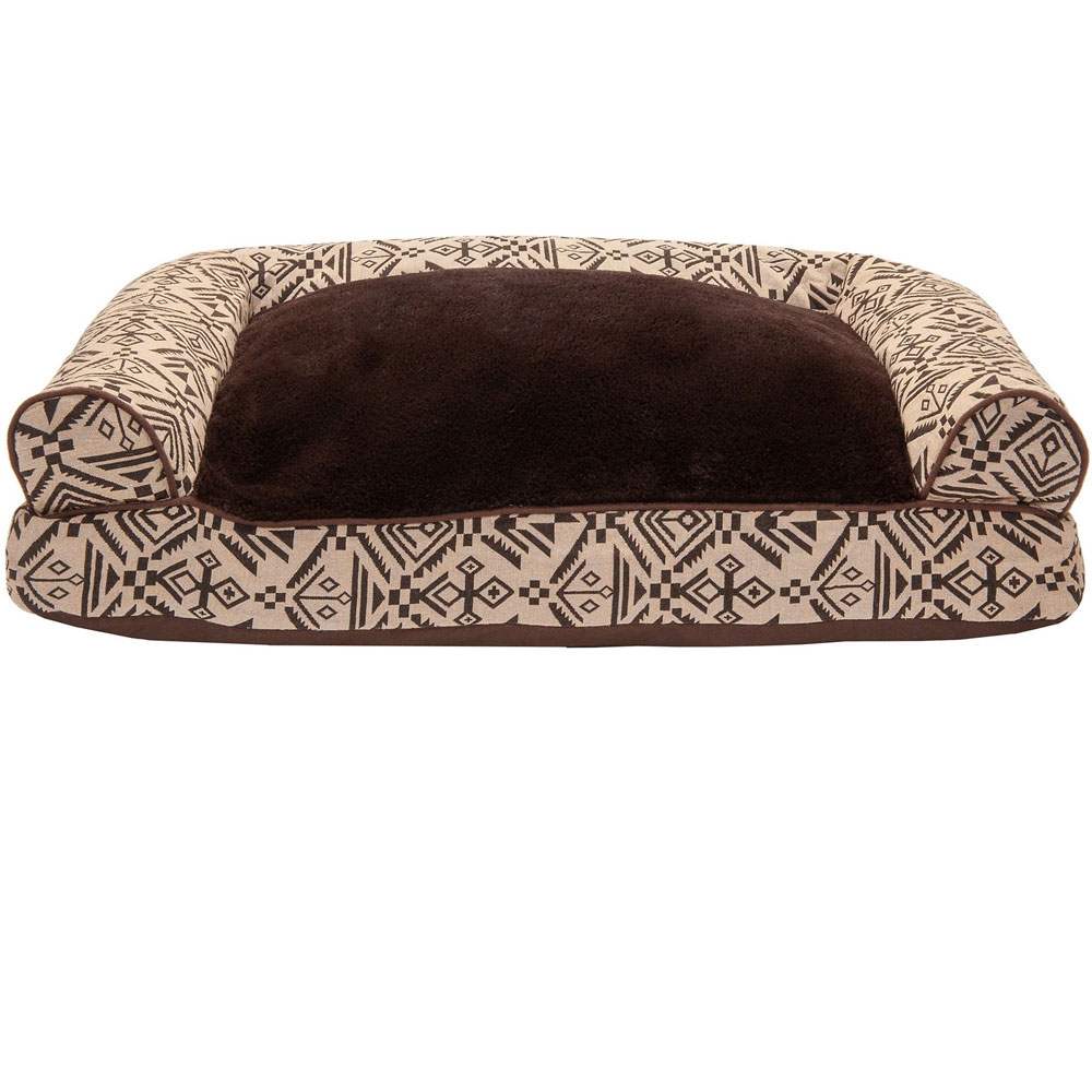 FurHaven Southwest Kilim Cooling Gel Top Sofa Pet Bed