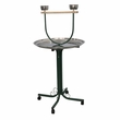 T-Stand with Casters and Stainless Steel Dishes - White (28"x28"x53")