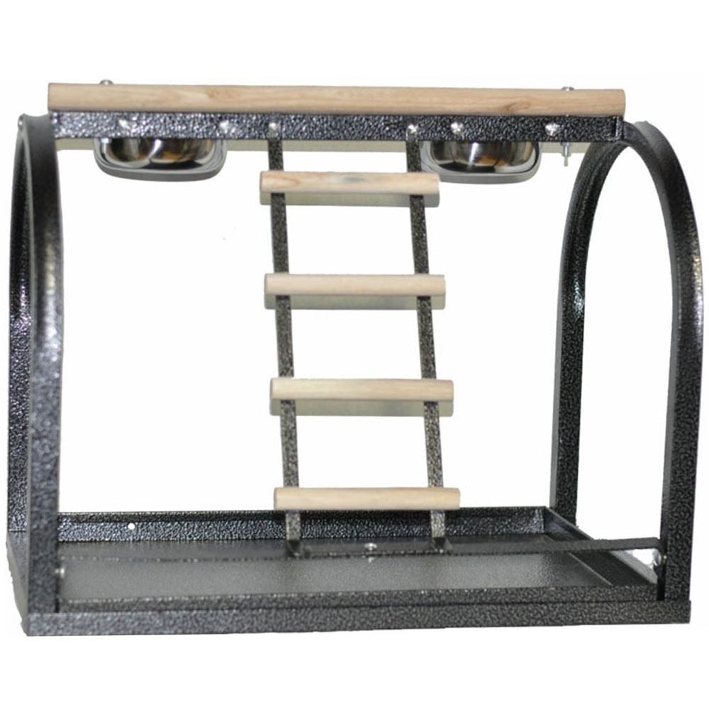 TABLE-STAND-WITH-LADDERS-AND-CUPS-BLK-21X14X18