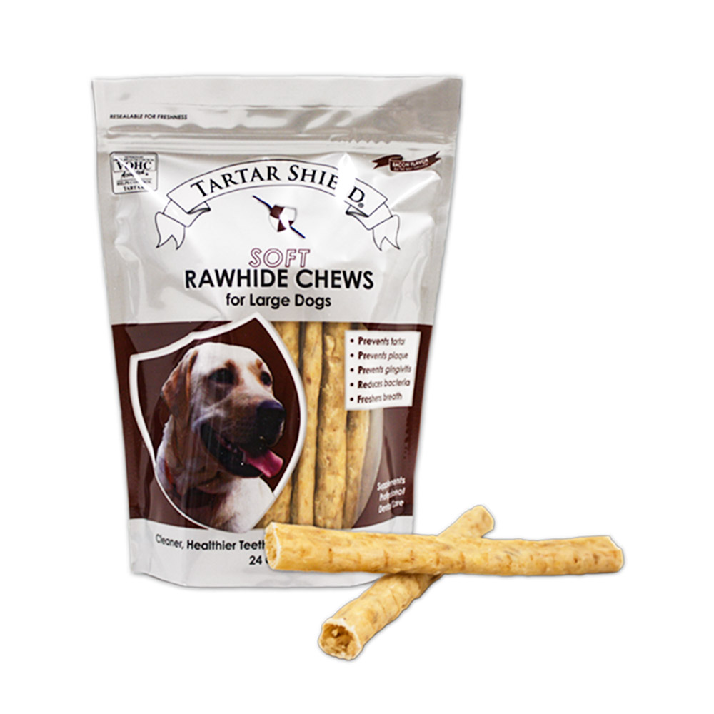 Tartar Shield Soft Rawhide Chews, Large Dogs (24 count) On Sale