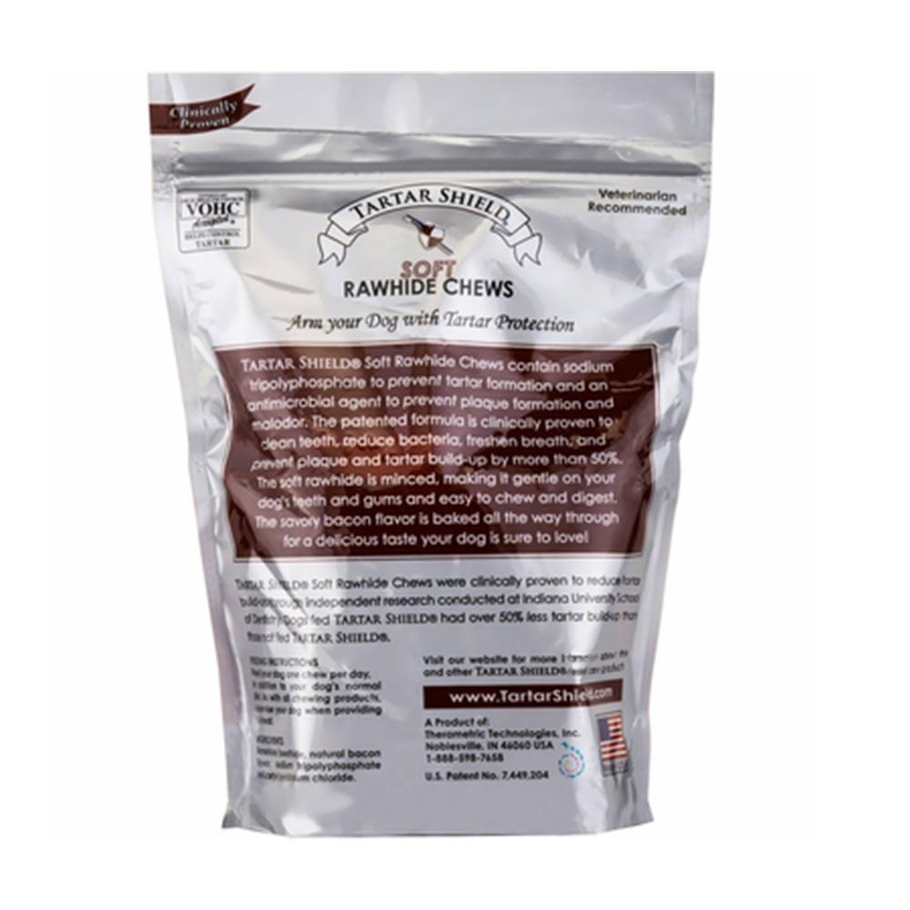 Tartar Shield Soft Rawhide Chews for Small Dogs (30 count)