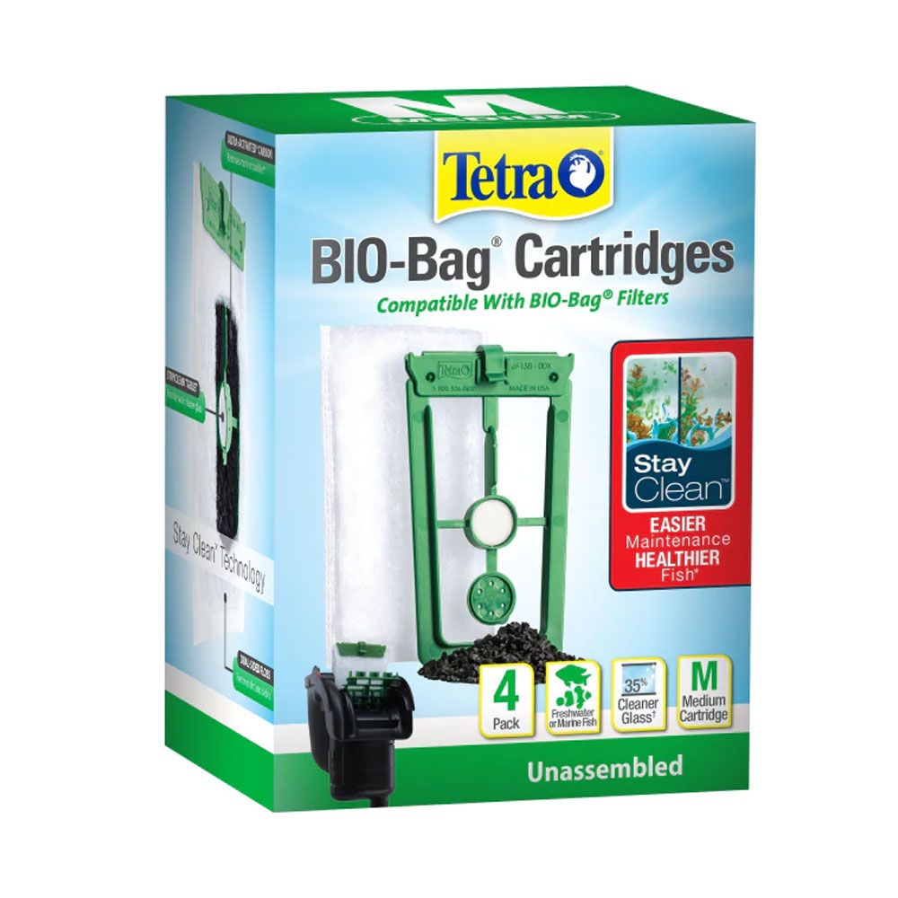 Tetra BIOBag Aquarium Filter Cartridge, Medium, 4 count On Sale