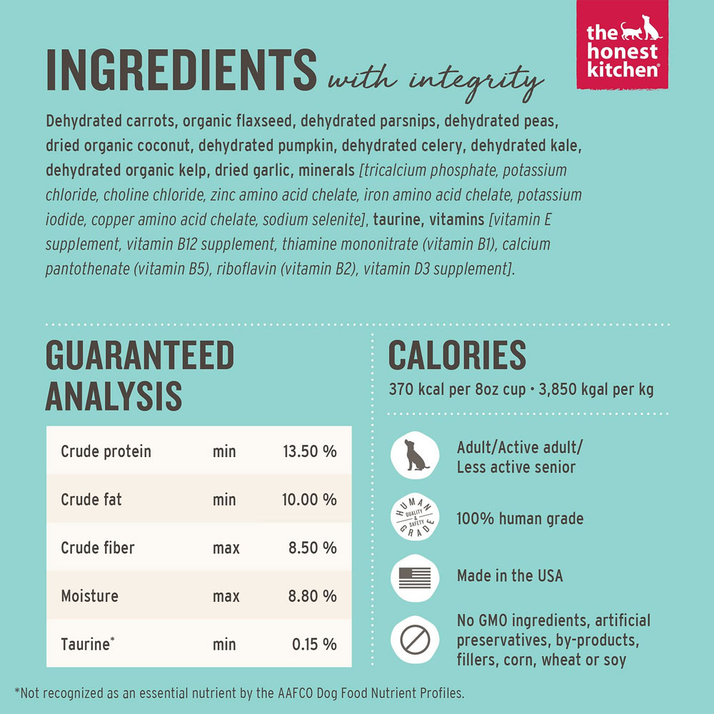 The Honest Kitchen Veggie, Nut & Seed GrainFree Dehydrated Dog Food