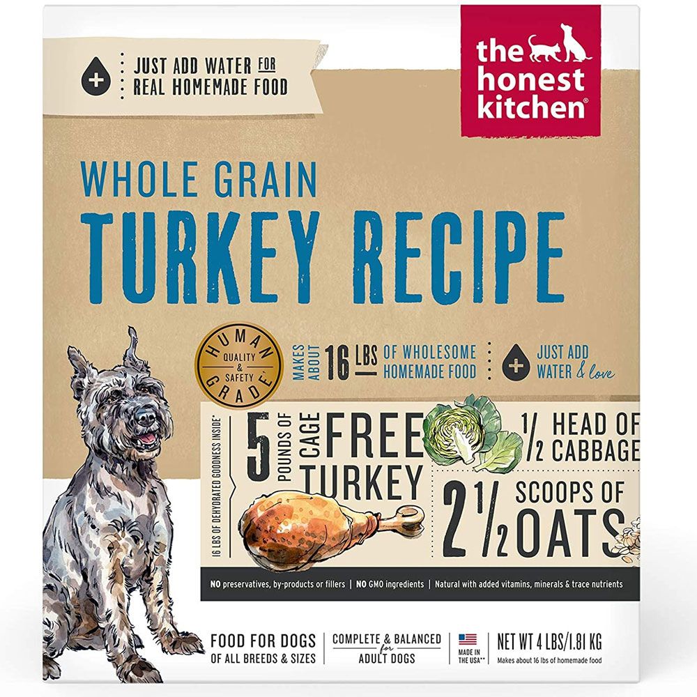 The Honest Kitchen Whole Grain Turkey Recipe Dehydrated Dog Food, 4lb
