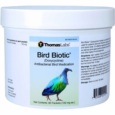 THOMAS-LABS-BIRD-BIOTIC-100-MG-DOXYCYCLINE-POWDER-60-PACKETS