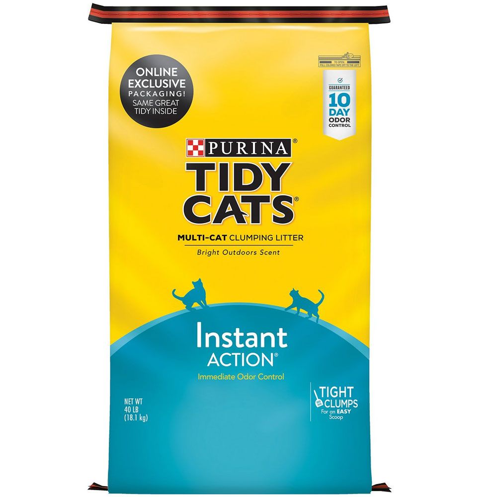 Tidy Cats Instant Action Scented Clumping Clay Cat Litter, 40lb Box