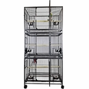Triple Stack Bird Cage - Black (36"X24"x76")