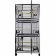 Triple Stack Bird Cage - Platinum (36"X24"x76")