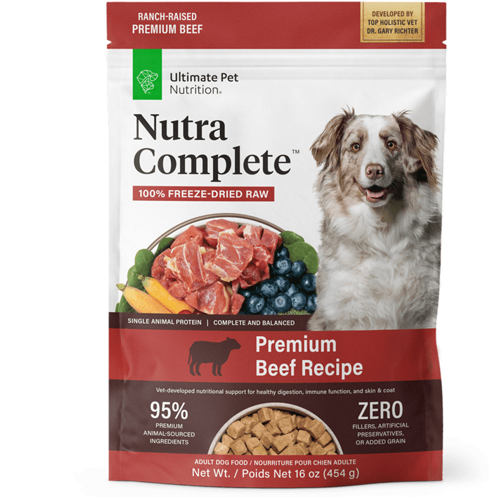 Ultimate Pet Nutrition Freeze Dried Raw Nutra Complete Beef Dog Food 16