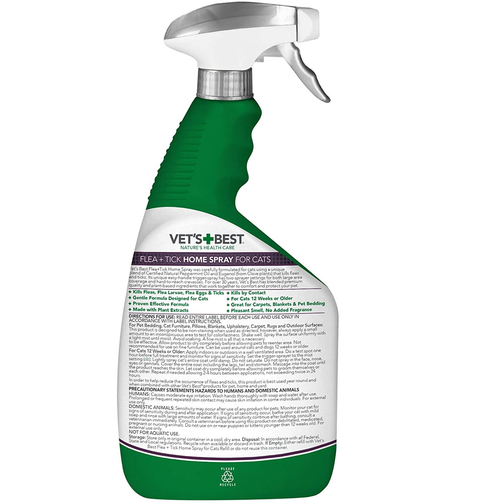 Vet's Best Flea and Tick Home Spray for Cats, 32oz bottle On Sale