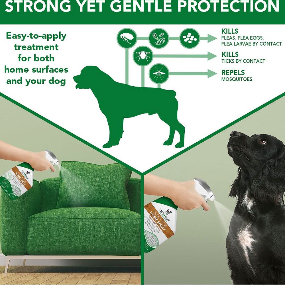 Vet's Best Indoor Flea & Tick Home Spray for Dogs, 32 oz bottle On