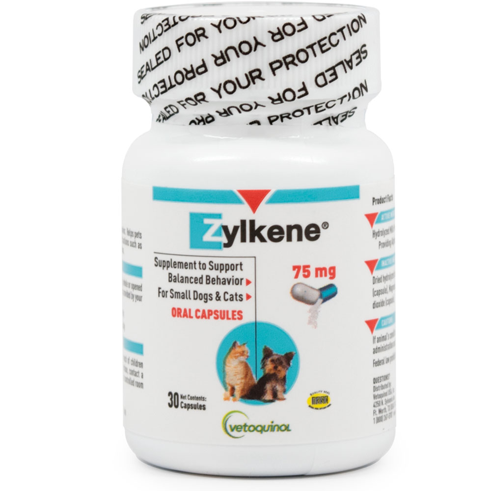 VETOQUINOL-ZYLKENE-75MG-30-CAPSULES