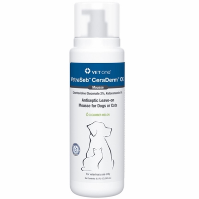 VETRASEB-CERADERM-CK-ANTISEPTIC-LEAVE-ON-MOUSSE-DOGS-CATS-6OZ