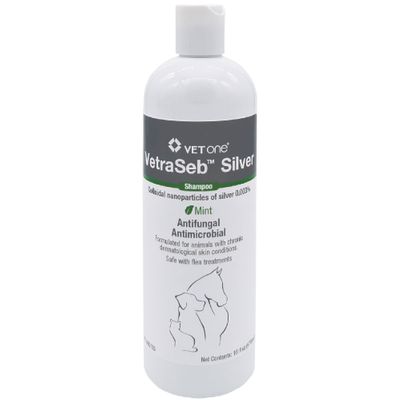 VetraSeb Silver Antifungal Antimicrobial Shampoo - Mint (16 oz)