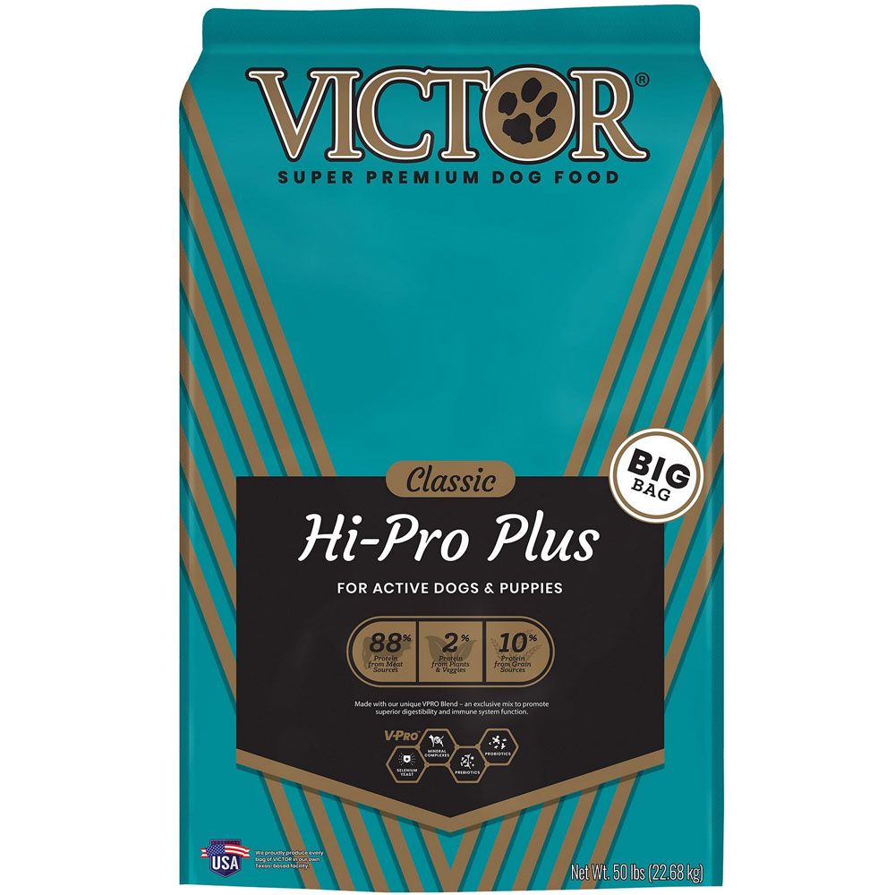VICTOR Classic HiPro Plus Formula Dry Dog Food, 50lb bag On Sale EntirelyPets