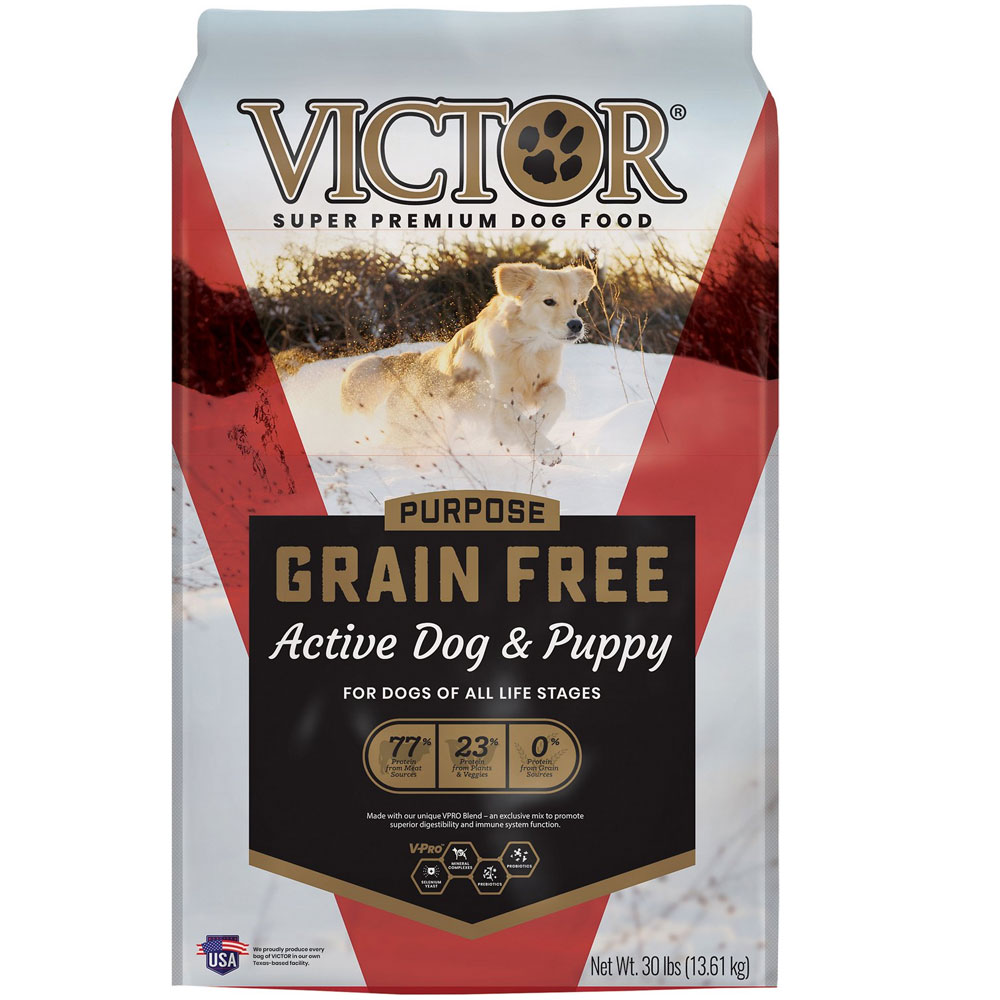 VICTOR Purpose Active Dog & Puppy Formula GrainFree Dry Dog Food, 30
