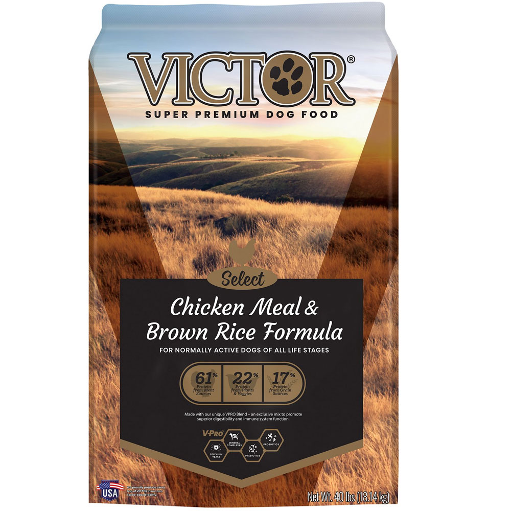 VICTOR Select Chicken Meal & Brown Rice Formula Dry Dog Food, 40lb bag