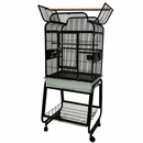 Victorian Top Bird Cage with Plastic Base - Black (22"x18"x62")