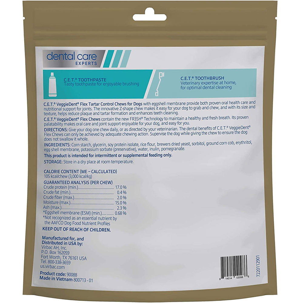 VIRBAC-CET-VEGGIEDENT-FLEX-LG-30CT