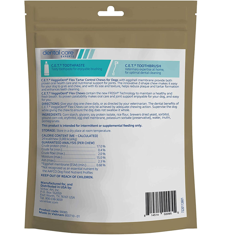 VIRBAC-CET-VEGGIEDENT-FLEX-XSM-30CT