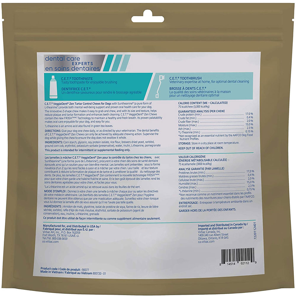 VIRBAC-CET-VEGGIEDENT-ZEN-MD-30CT