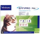 Virbac EFFIPRO Plus Flea & Tick Spot Treatment for Cats, over 1.5 lbs, 3 Doses (3-mos. supply)