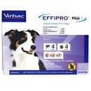 Virbac EFFIPRO Plus Flea & Tick Spot Treatment for Dogs, 23-44.9 lbs, 3 Doses (3-mos. supply)