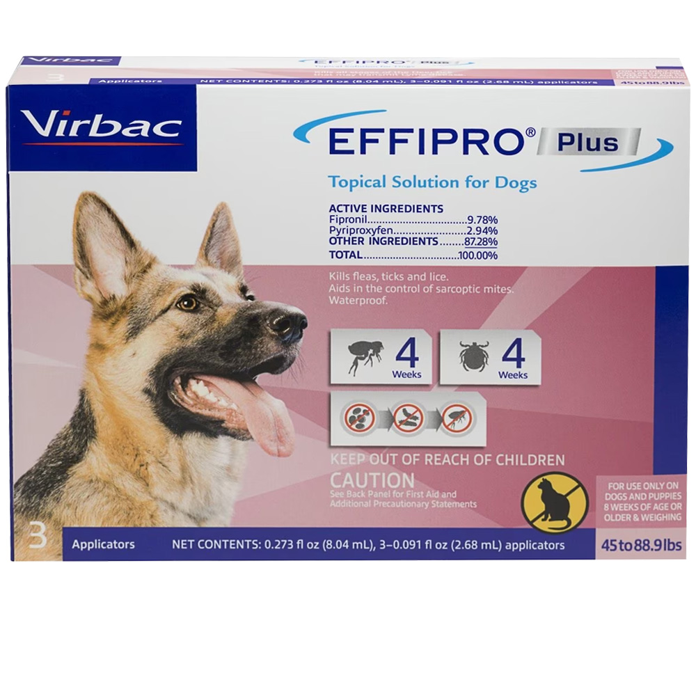VIRBAC-EFFIPRO-FLEA-TICK-SPOT-DOGS-45-88-LBS-3-DOSES