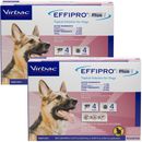 Virbac EFFIPRO Plus Flea & Tick Spot Treatment for Dogs, 45-88.9 lbs, 6 Doses (6-mos. supply)