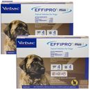 Virbac EFFIPRO Plus Flea & Tick Spot Treatment for Dogs, 89-132 lbs, 6 Doses (6-mos. supply)