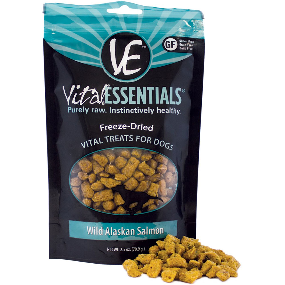 Vital Essentials Wild Alaskan Salmon FreezeDried Raw Dog Treats, 2.5