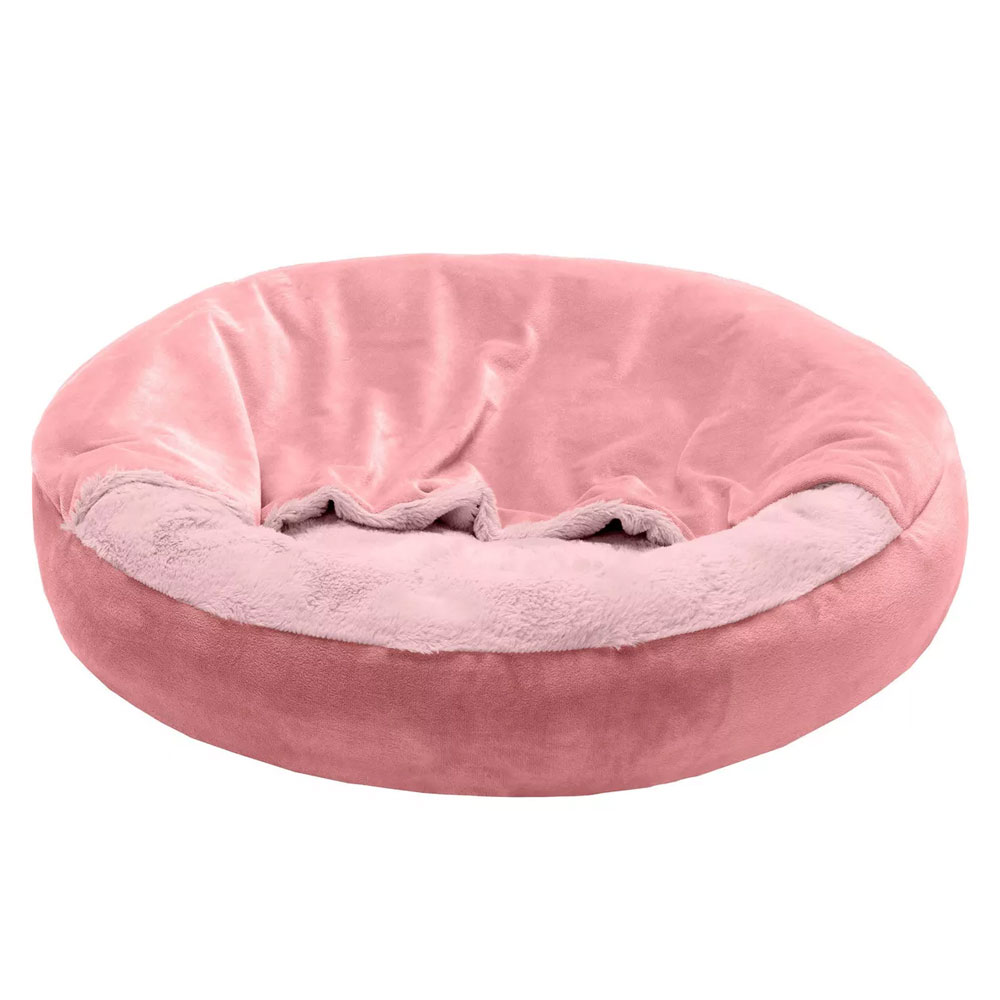 FurHaven Velvet & Wave Fur Hooded Donut