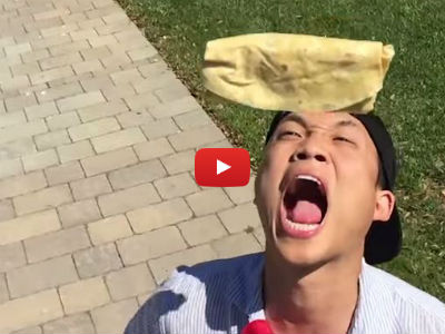 Watch These Humans Hilariously Try to Catch Food Like Dogs and Totally Fail!