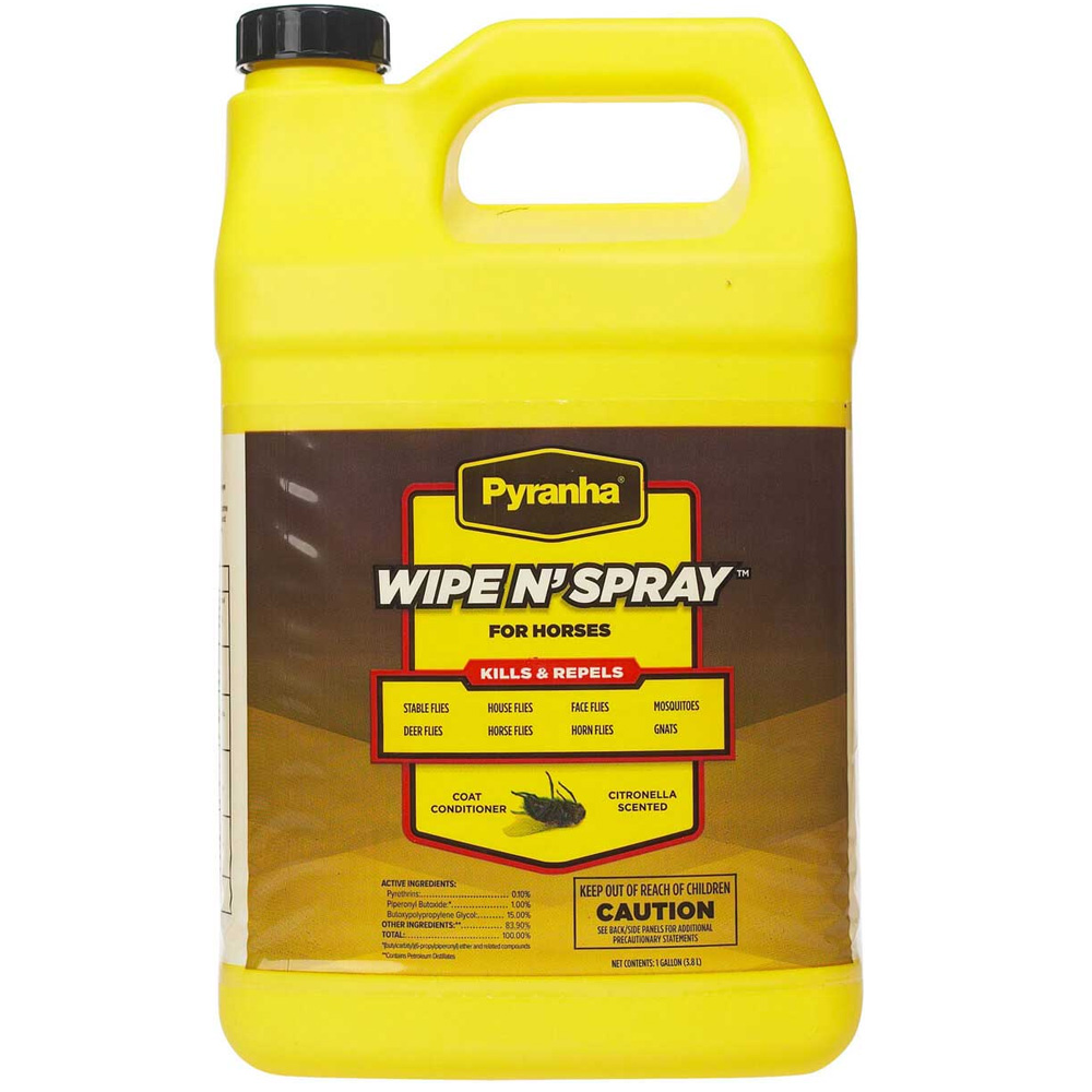 Pyranha Wipe N' Spray Insect Repellent for Horses