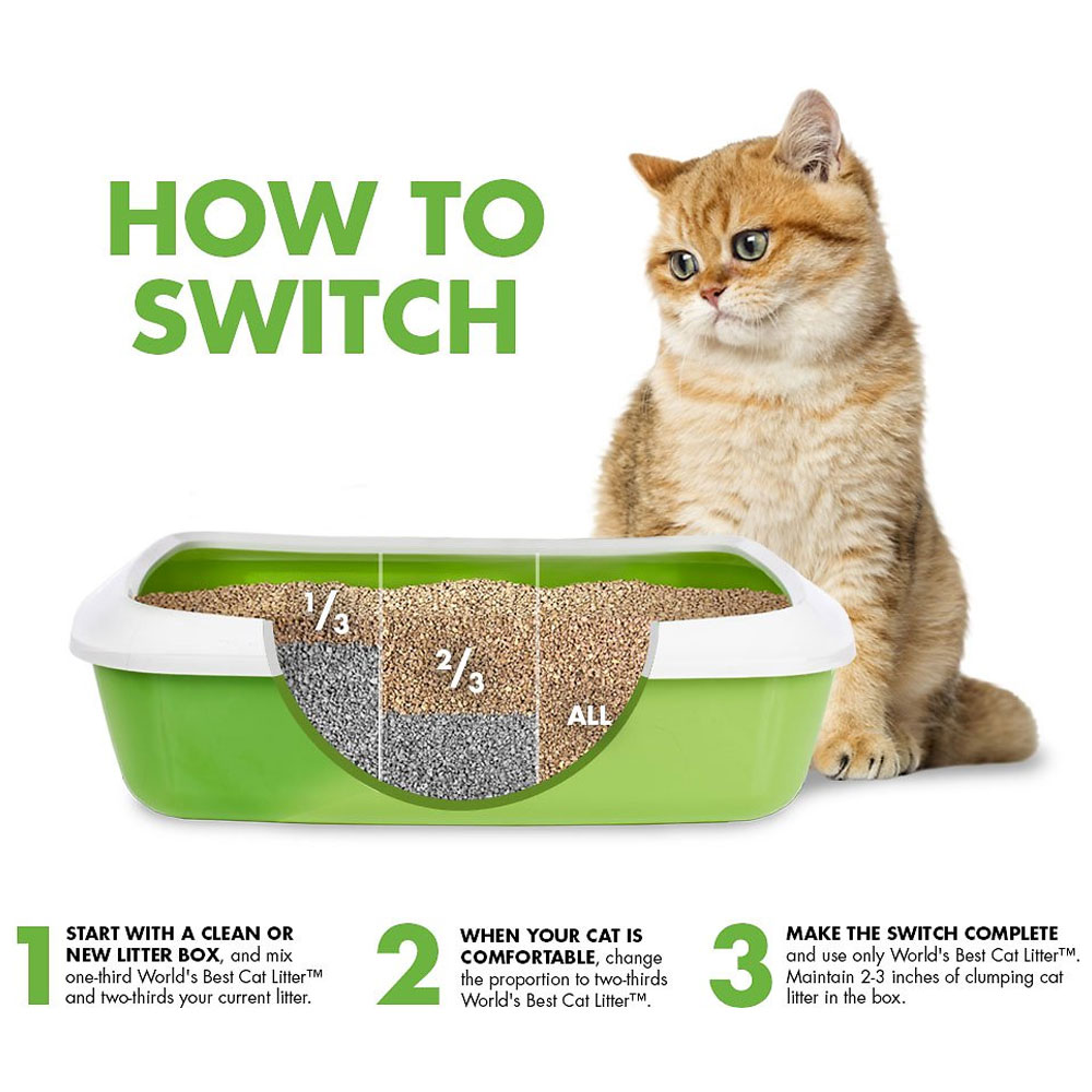 World's Best MultiCat Unscented Clumping Corn Cat Litter, 8lb bag