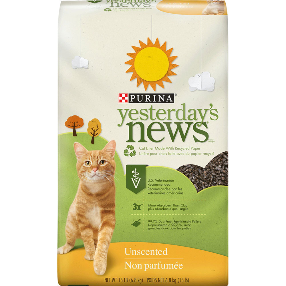 Yesterday's News Original Unscented NonClumping Paper Cat Litter, 15