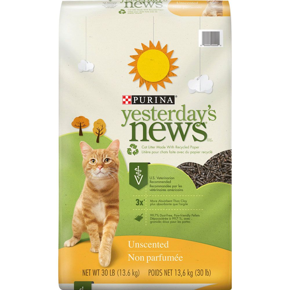 Yesterday's News Original Unscented NonClumping Paper Cat Litter, 30